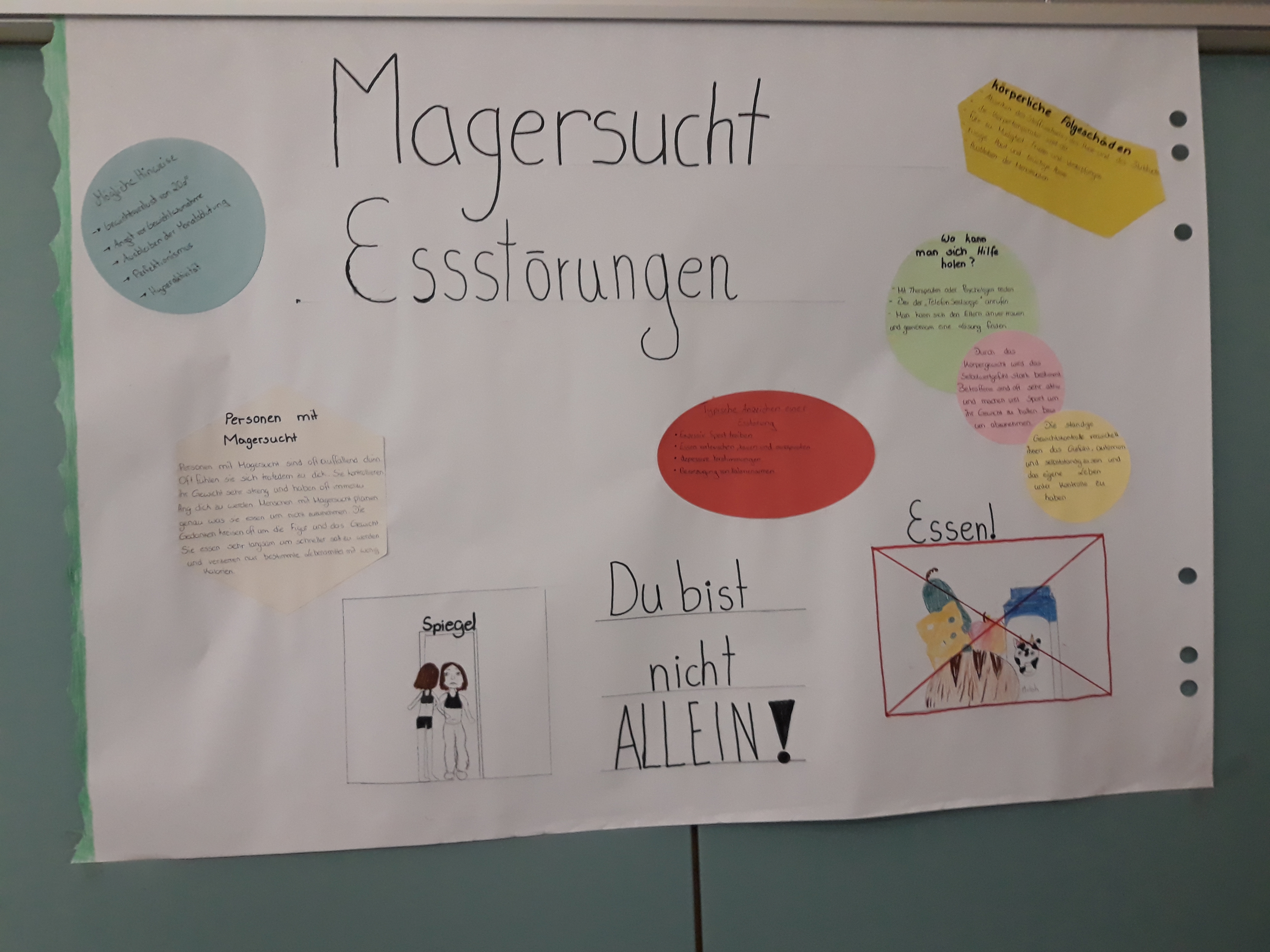 Magersucht Essstörungen – Plakat