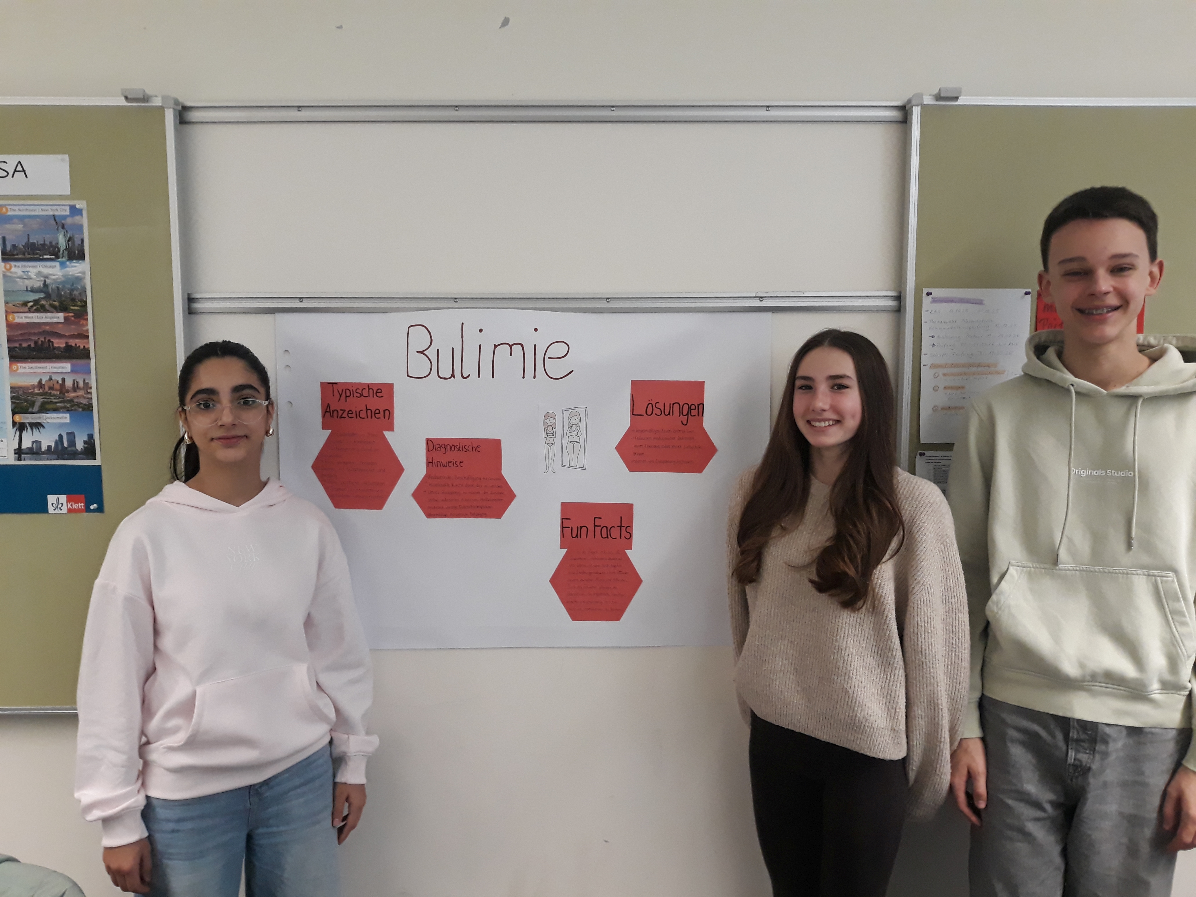 Schüler mit Bulimie-Plakat 2